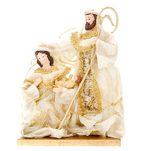 White and gold nativity set, 20cm 1