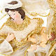 White and gold nativity set, 20cm s2