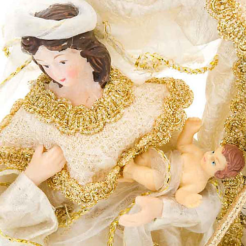 Natividad 20 cm blanco y oro 2