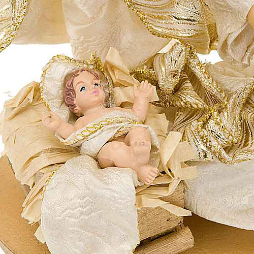 White and gold nativity set, 25cm 2