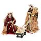 Burngundy and gold nativity set, 25cm s1