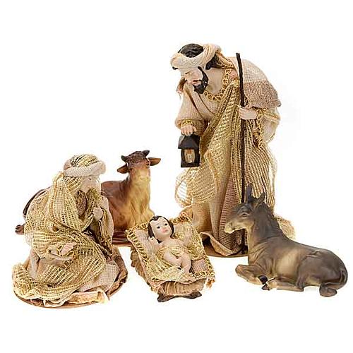 Nativity scene 22 cm golden juta 1