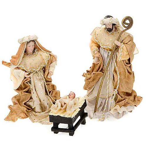 Ivory and gold nativity set, 25cm 1