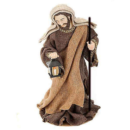 Golden hemp nativity set, 33cm 4