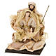 Ivory and lamé nativity set, 20cm s1
