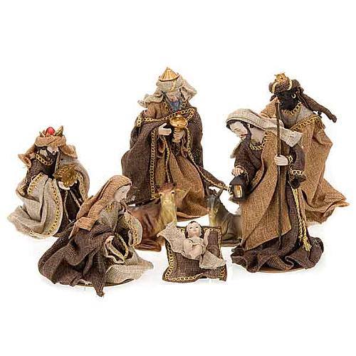 White and gold nativity set, 20cm 1