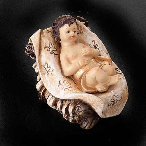 Crèche résine marquetée 28 cm 5