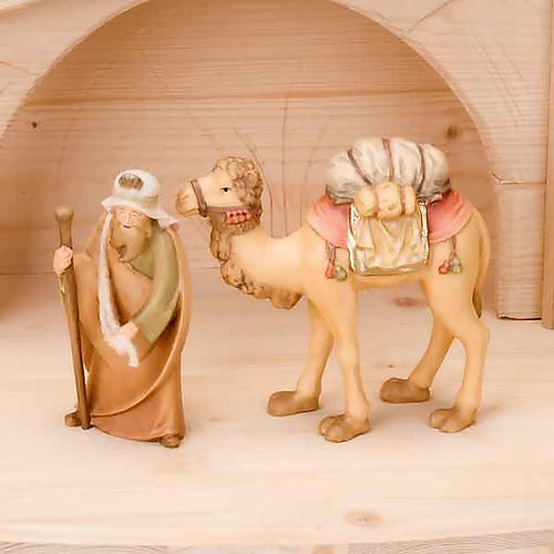 Stylised wooden nativity scene 14 cm 5