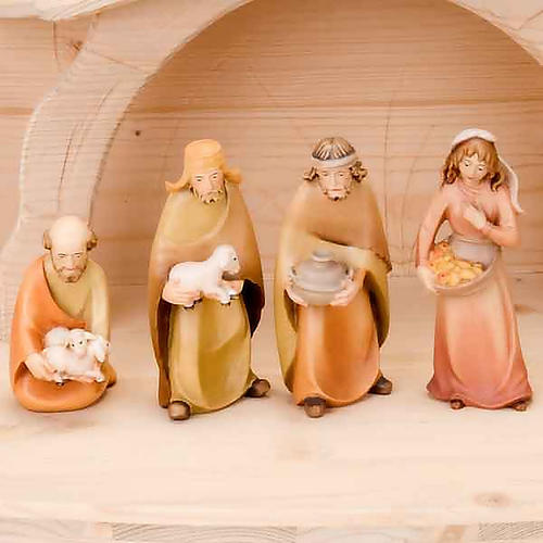 Stylised wooden nativity scene 14 cm 6