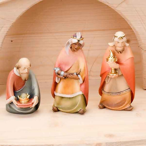 Stylised wooden nativity scene 14 cm 7