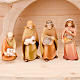 Stylised wooden nativity scene 14 cm s6