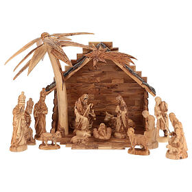 Bethleem olive wood crib 22cm