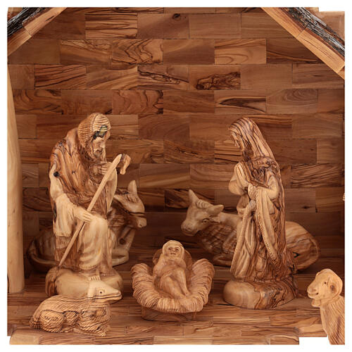 Bethlehem olive wood nativity 22 cm 2