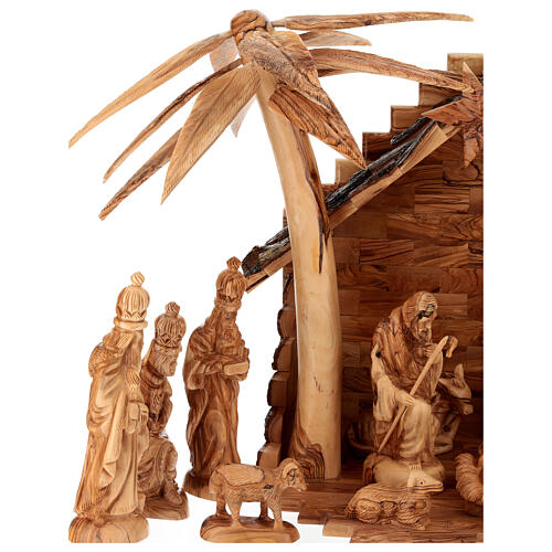 Bethlehem olive wood nativity 22 cm 3