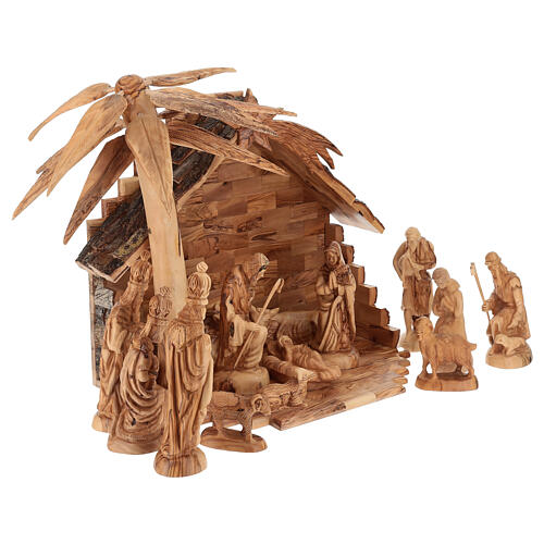 Bethlehem olive wood nativity 22 cm 4