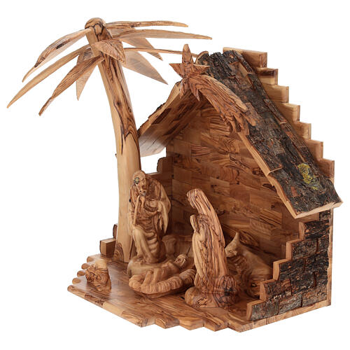 Bethlehem olive wood nativity 22 cm 5