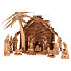 Bethlehem olive wood nativity 22 cm s1