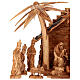 Bethlehem olive wood nativity 22 cm s3