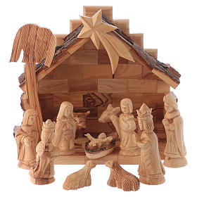 Olive wood carved nativity set
