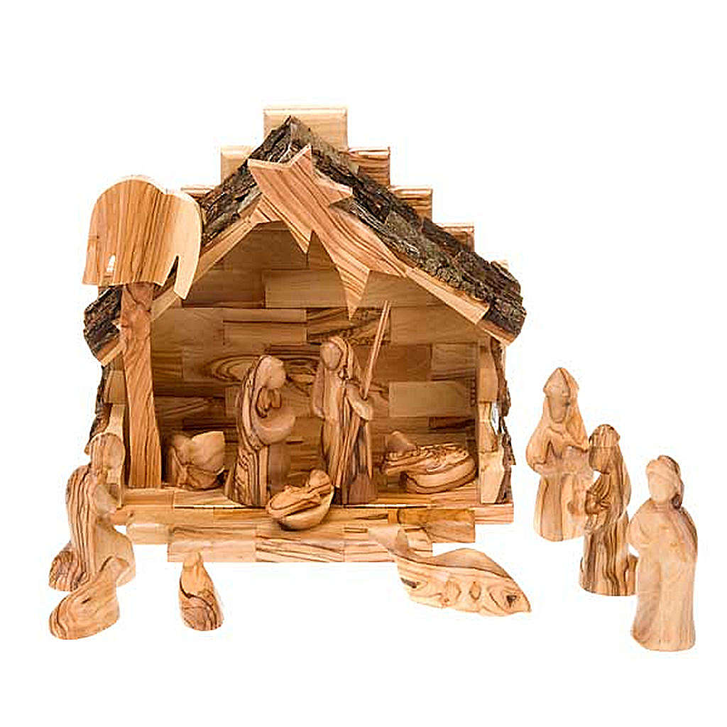 Krippe aus Olivenholz 8cm Bethlehem  Online Verfauf auf HOLYART