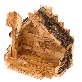 Stylised olive wood crib cm 8