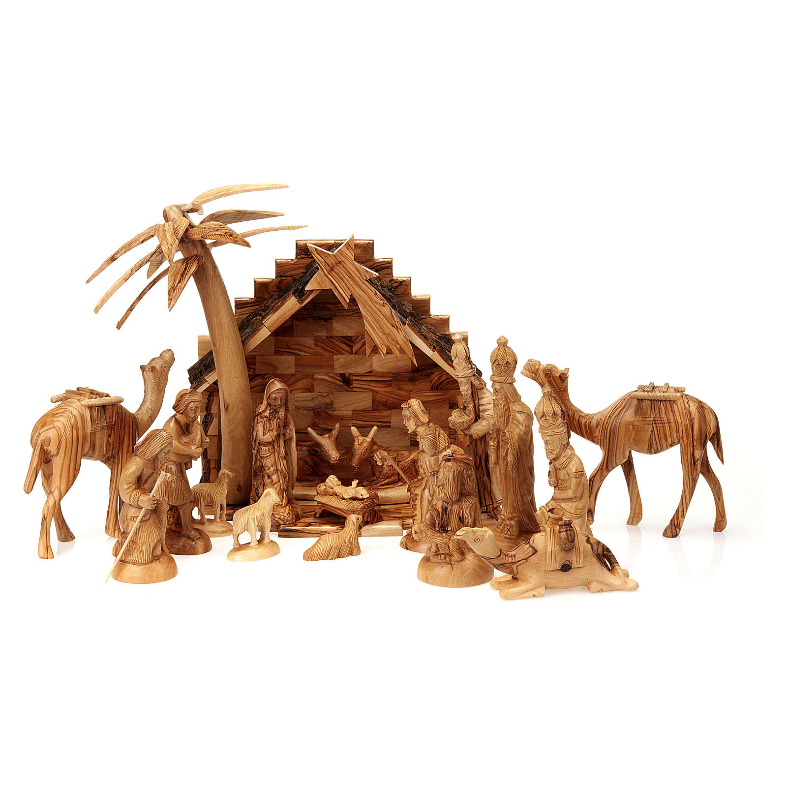 Krippe aus Olivenholz 15cm Bethlehem  Online Verfauf auf HOLYART