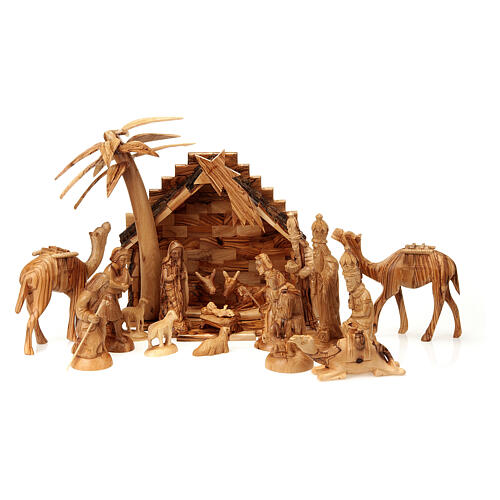 Olive wood Bethleem Nativity Set 15cm 1