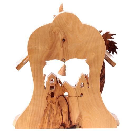 Presépio de Natal cabana madeira de oliveira 16 cm 8