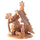 Olive wood crib with star s2