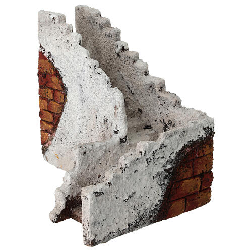 Escalier angle droit crèche napolitaine 8 cm 2