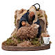 Nativity scene figurine, Sheep shearer in clay10cm s1