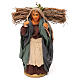 Donna con legna 10 cm terracotta s1