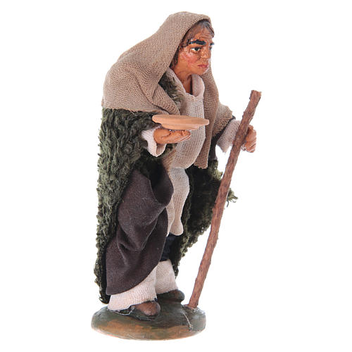 Nativity set accessory hunchbacked shepherd 10 cm clay figurine 6