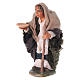 Nativity set accessory hunchbacked shepherd 10 cm clay figurine s5