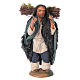 Nativity set accessory Man with firewood 10cm clay figurine s1