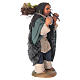 Nativity set accessory Man with firewood 10cm clay figurine s5