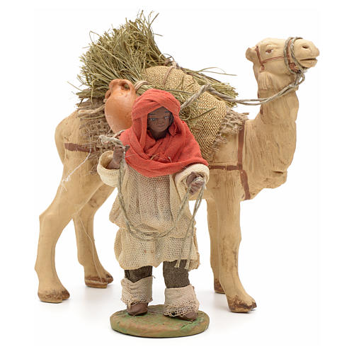 Nativity set accessory Dark cameleer with camel 10 cm figurines 1