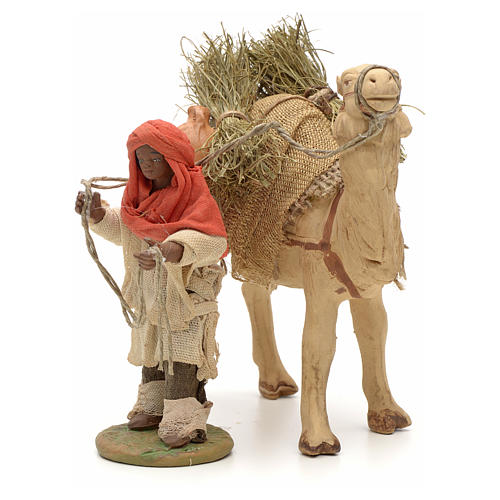 Nativity set accessory Dark cameleer with camel 10 cm figurines 2
