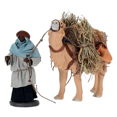 Nativity set accessory Dark cameleer with camel 10 cm figurines 2