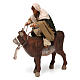 Nativity set accessory Countryman on ox 10 cm figurine s2
