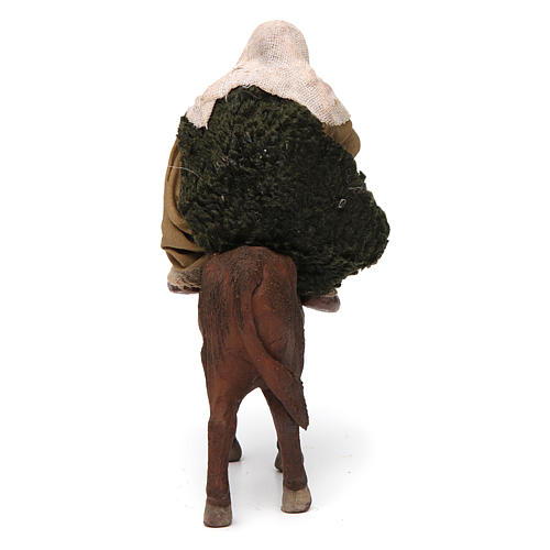 Nativity set accessory Countryman on ox 10 cm figurine 4