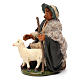 Pastor de joelhos com ovelha 10 cm terracota s2
