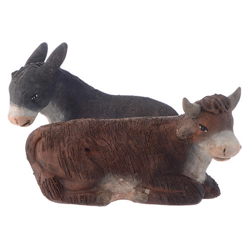 Nativity set accessories Ox and Ass 10cm figurines 1