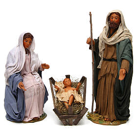 Neapolitanische Krippe: Geburt 24 cm gebrannter Ton