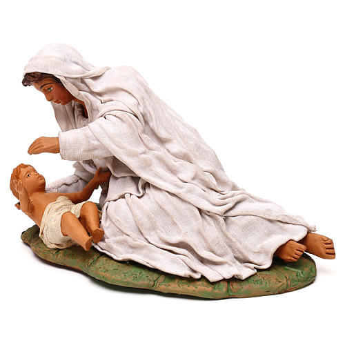 Nativity set accessory Mary resting with Baby 24 cm figurine 4