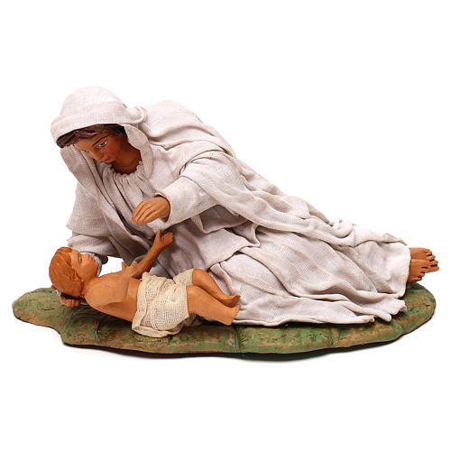 Vierge couchée avec enfant 24 cm 1