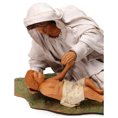 Nativity set accessory Mary resting with Baby 24 cm figurine 2