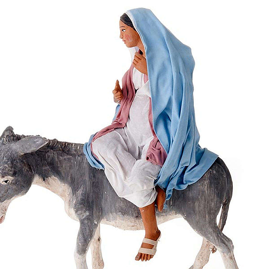 Nativity scene set Joseph and expecting Mary on donkey 30 cm online