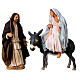 Nativity scene set Joseph and expecting Mary on donkey 30 cm s1