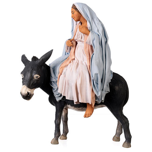 José y María sobre del burro 30 cm 4